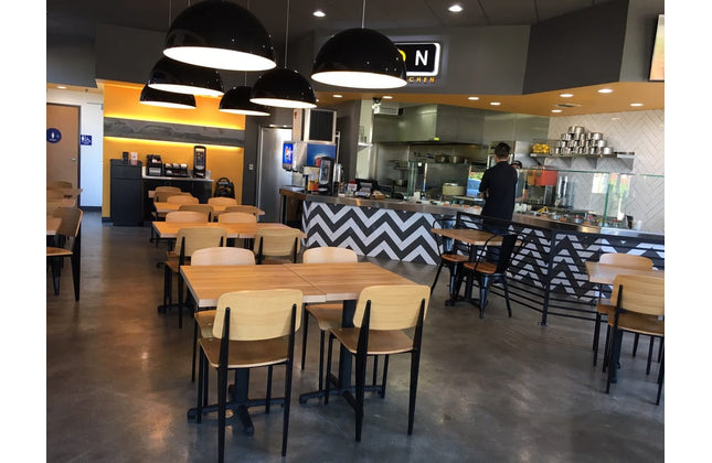 AMKO M7770 Oak Metal Commercial Grade Restaurant Chair