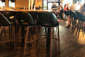 AMKO M5670BS Black Commercial Grade Restaurant Barstool