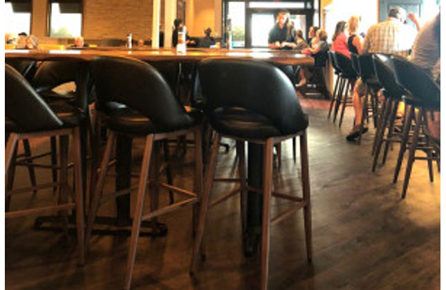 AMKO M5670BS Black Commercial Grade Restaurant Barstool