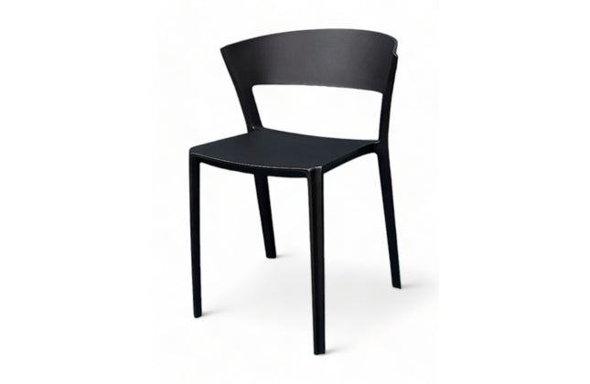 AMKO P190 Black Commercial Grade Restaurant Durable Plastic Chair