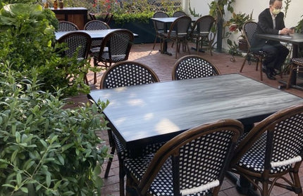 AMKO T73B Gray HPL Restaurant Patio Table Top