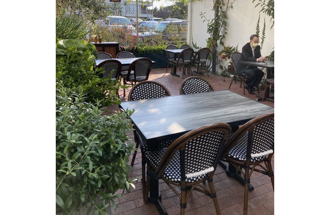 AMKO T73B Gray HPL Restaurant Patio Table Top