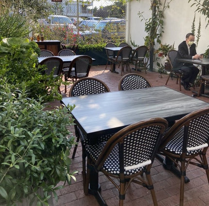 AMKO T73B Gray HPL Restaurant Patio Table Top