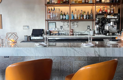 AMKO M5670BS Orange Commercial Grade Restaurant Barstool