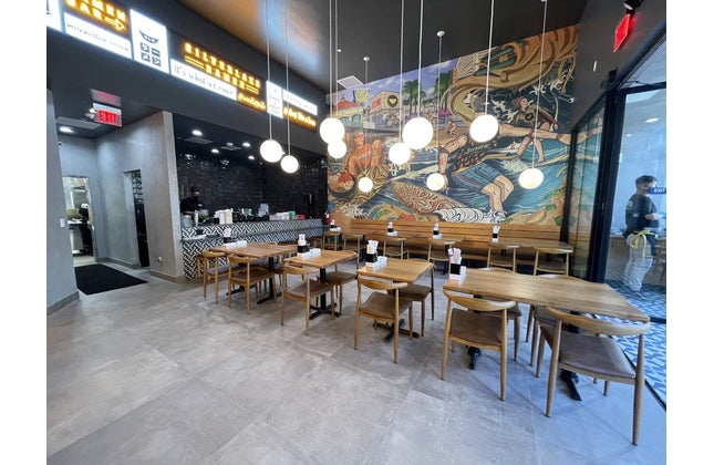 AMKO M5680 Oak Commercial Grade Restaurant Chair