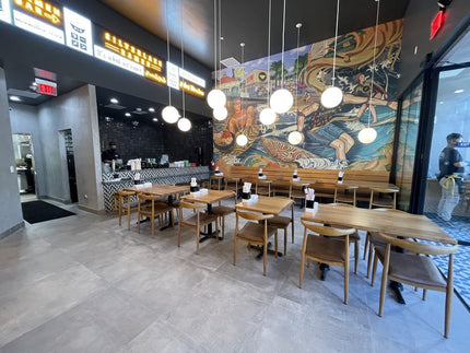 AMKO T10 Plank White Oak Live Edge Restaurant Table Top