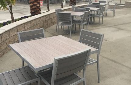 AMKO T75S Gray Brown Restaurant Patio Table Top