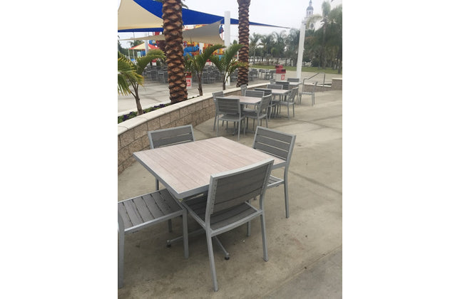 AMKO T75S Gray Brown Restaurant Patio Table Top