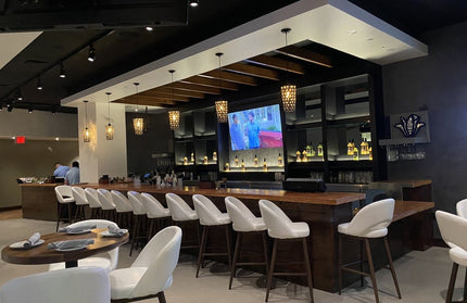 AMKO M5670BS White Commercial Grade Restaurant Barstool