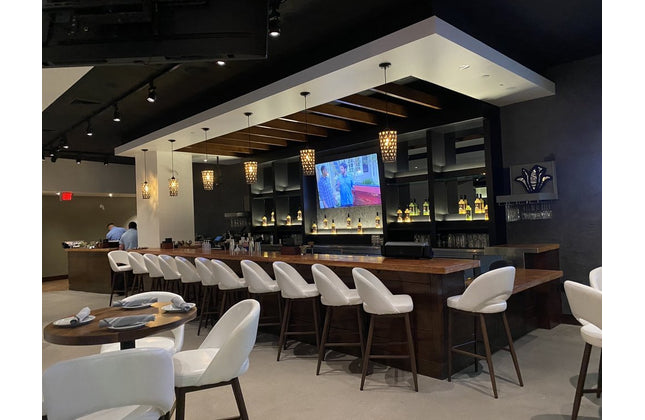 AMKO M5670BS White Commercial Grade Restaurant Barstool