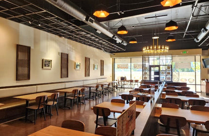 AMKO M7775 Black Walnut Metal Commercial Grade Restaurant Chair