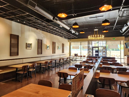 AMKO M7775 Black Walnut Metal Commercial Grade Restaurant Chair