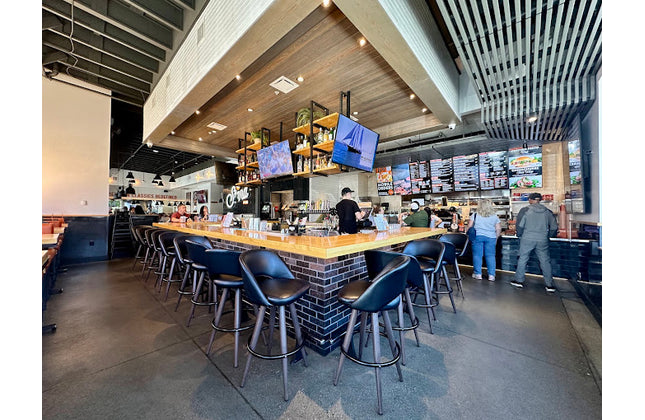 AMKO M3567 Metal Frame Swivel Restaurant Barstool