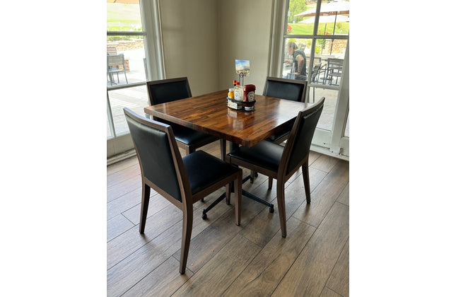 AMKO M955 Walnut Black Commercial Grade Restaurant Chair