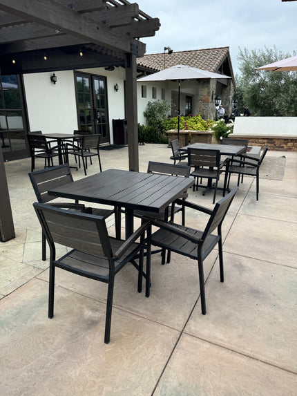 AMKO 519AB Mocha Aluminum Commercial Grade Restaurant Chair